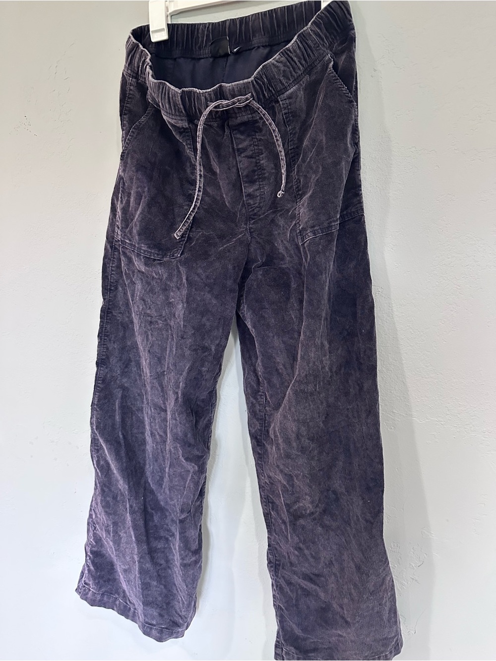 GAP Washed Corduroy Drawstring Pants - Deep Purple